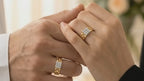 Diamond Cluster Ring with Chain-Link